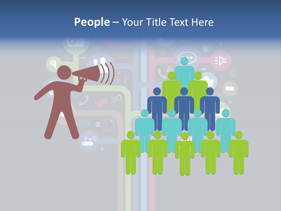 People Network Tree Social Media PowerPoint Template