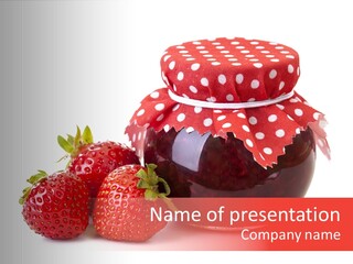 Confiture Dotted Red PowerPoint Template