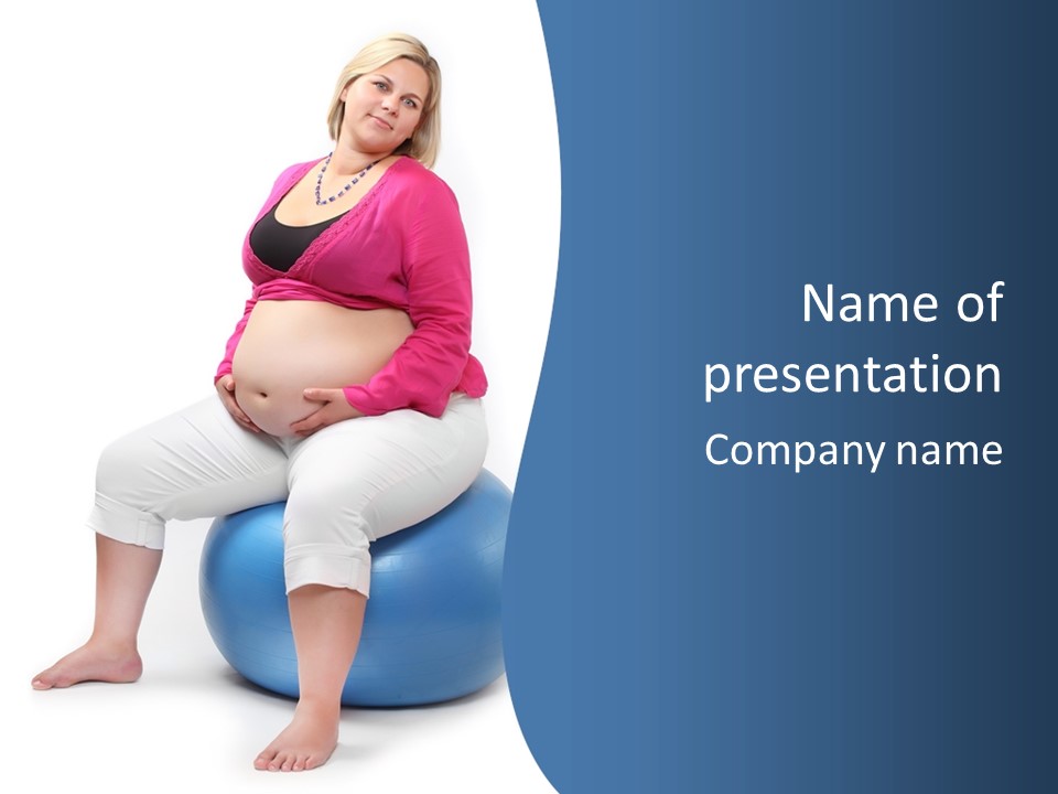 Health Care Overweight Caucasian PowerPoint Template