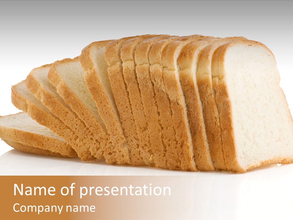 Lunch Slices Baguette PowerPoint Template