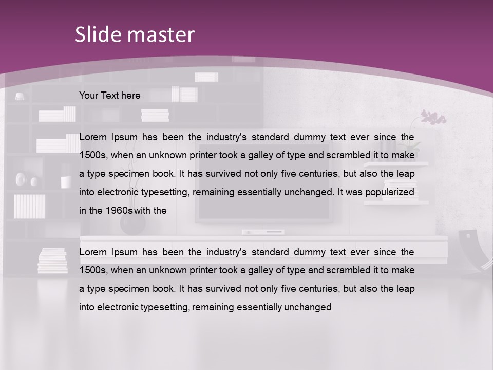 Wall Interior Horizontal PowerPoint Template