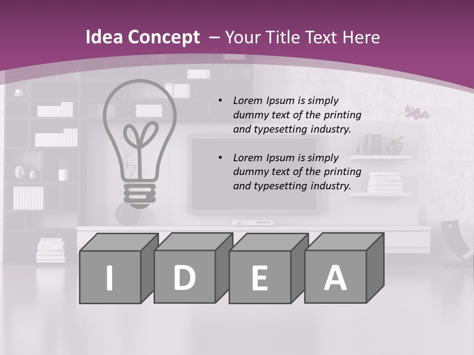 Wall Interior Horizontal PowerPoint Template