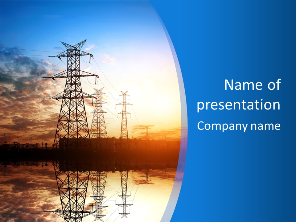Powerful Tall Blue PowerPoint Template