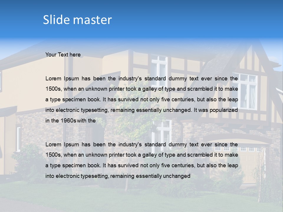 Shed Carport City PowerPoint Template