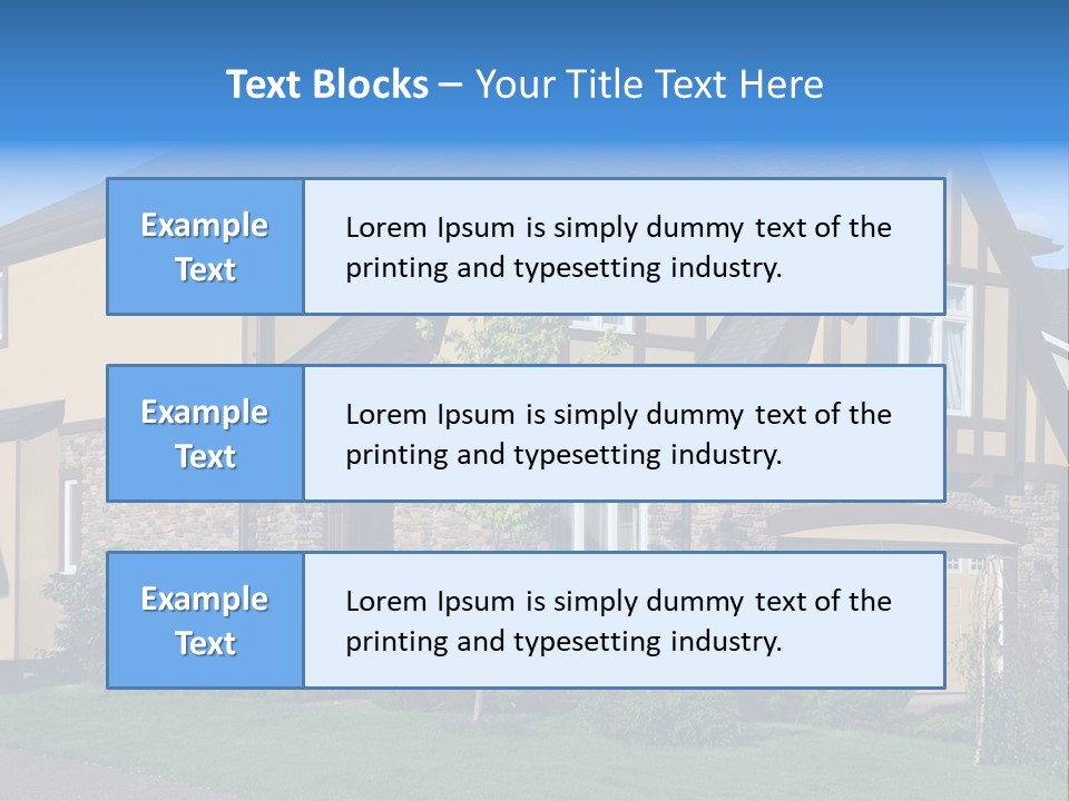 Shed Carport City PowerPoint Template