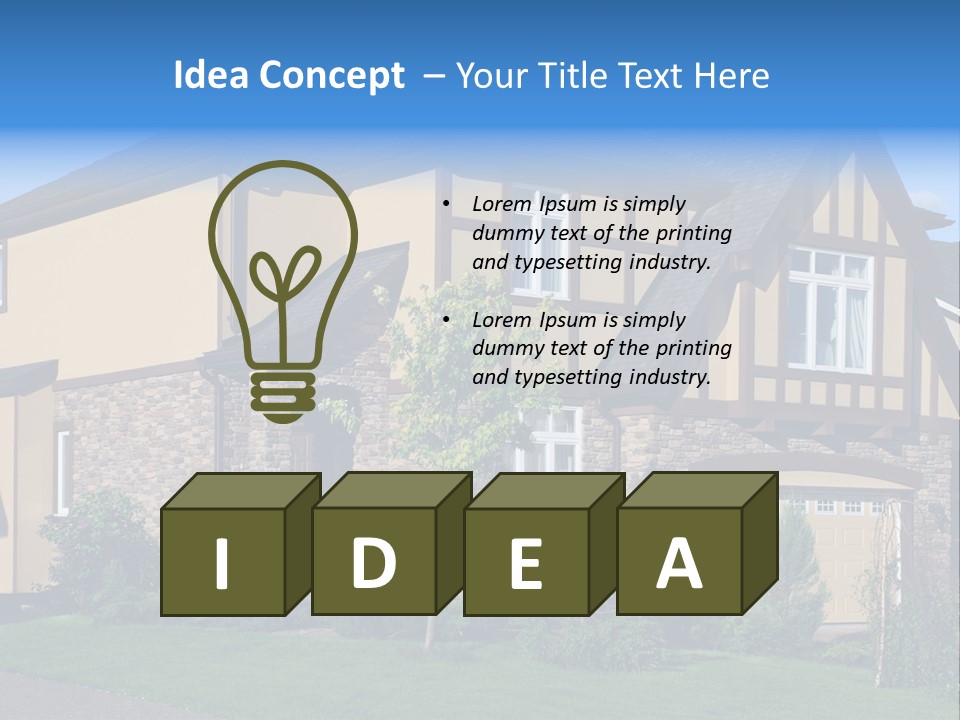 Shed Carport City PowerPoint Template