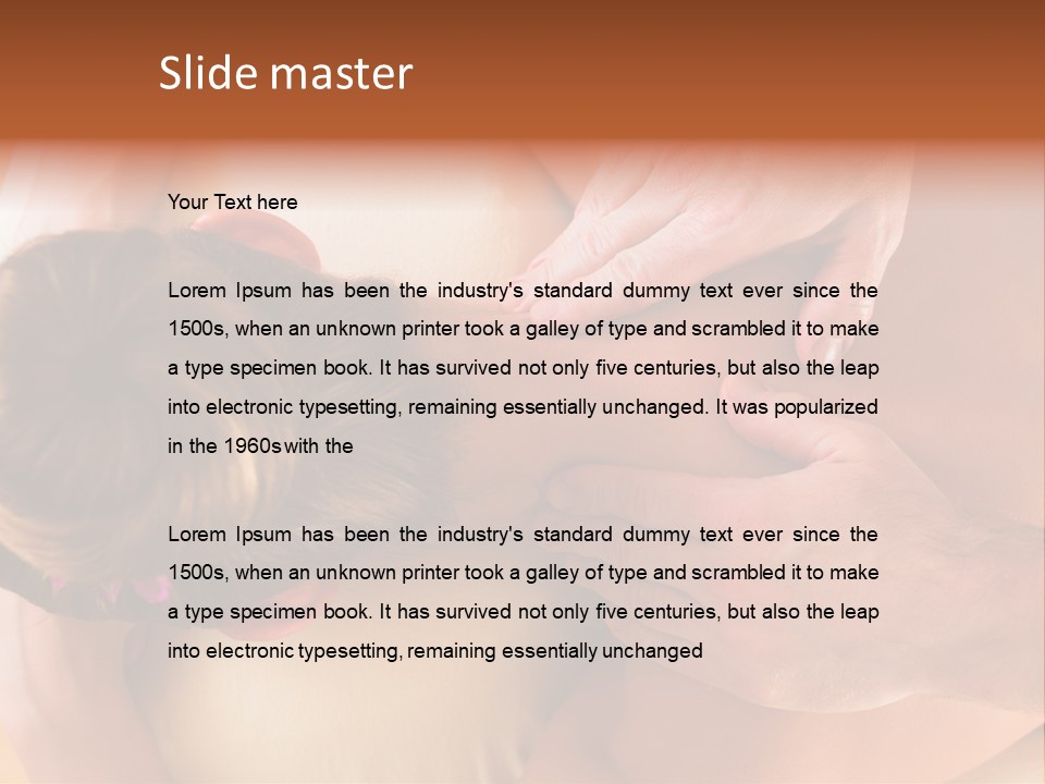 Adult Woman Neck Massage PowerPoint Template