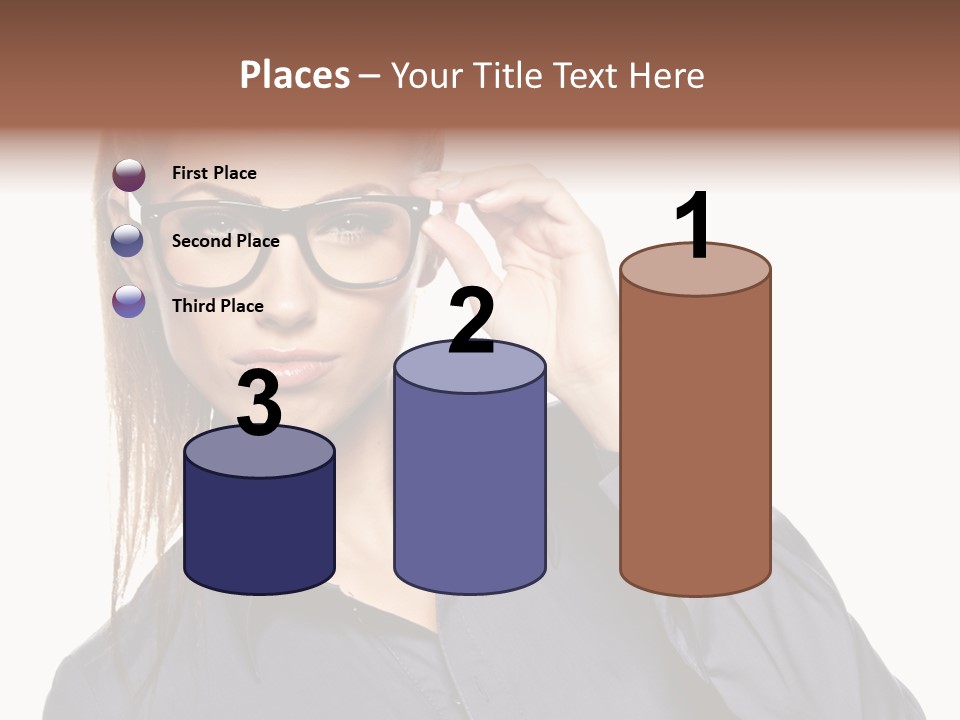 Girl Isolated  PowerPoint Template