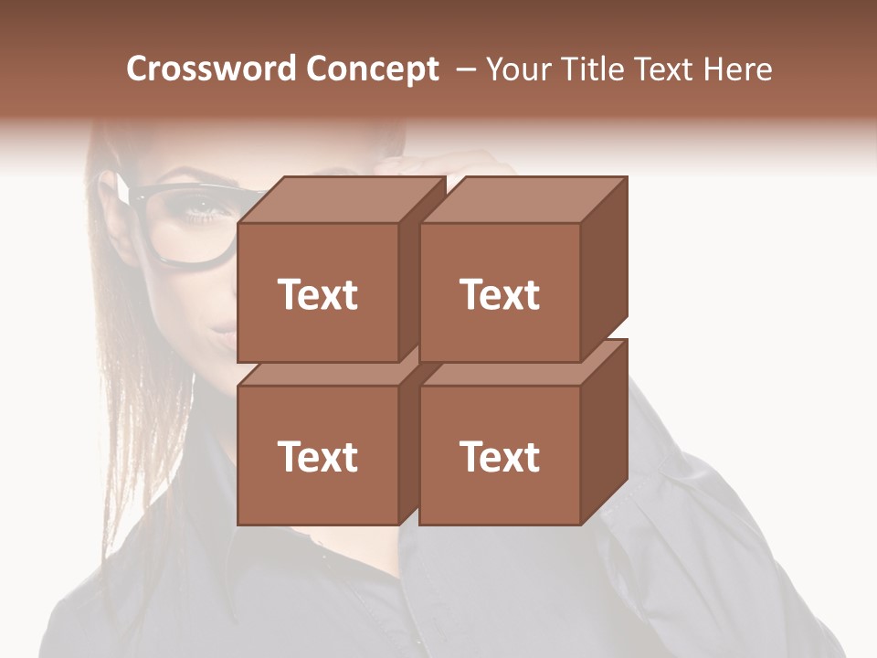 Girl Isolated  PowerPoint Template