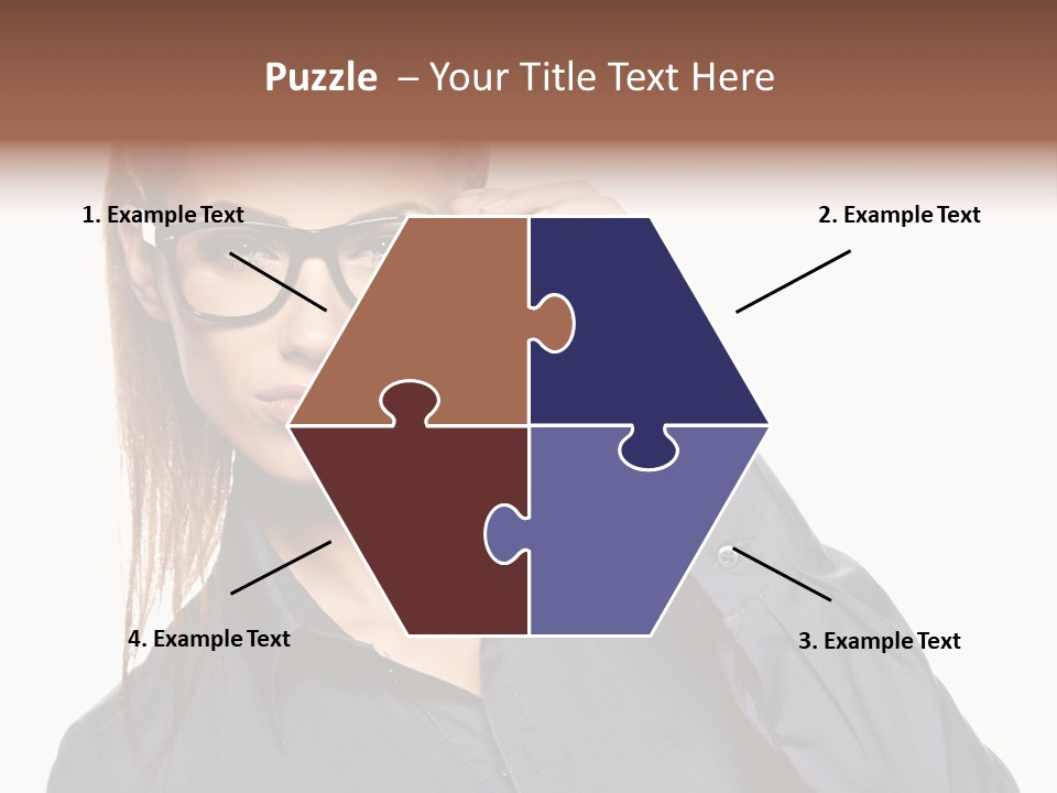 Girl Isolated  PowerPoint Template