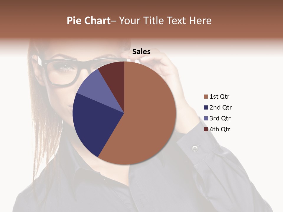 Girl Isolated  PowerPoint Template