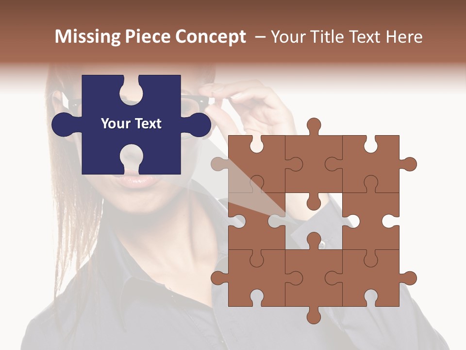 Girl Isolated  PowerPoint Template