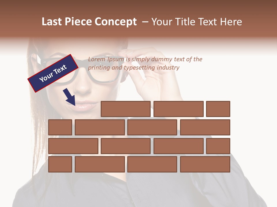 Girl Isolated  PowerPoint Template