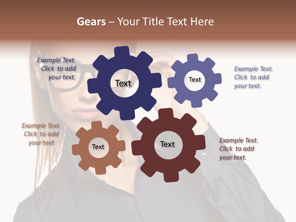 Girl Isolated  PowerPoint Template