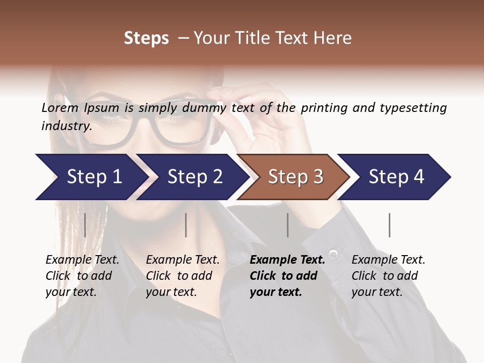 Girl Isolated  PowerPoint Template