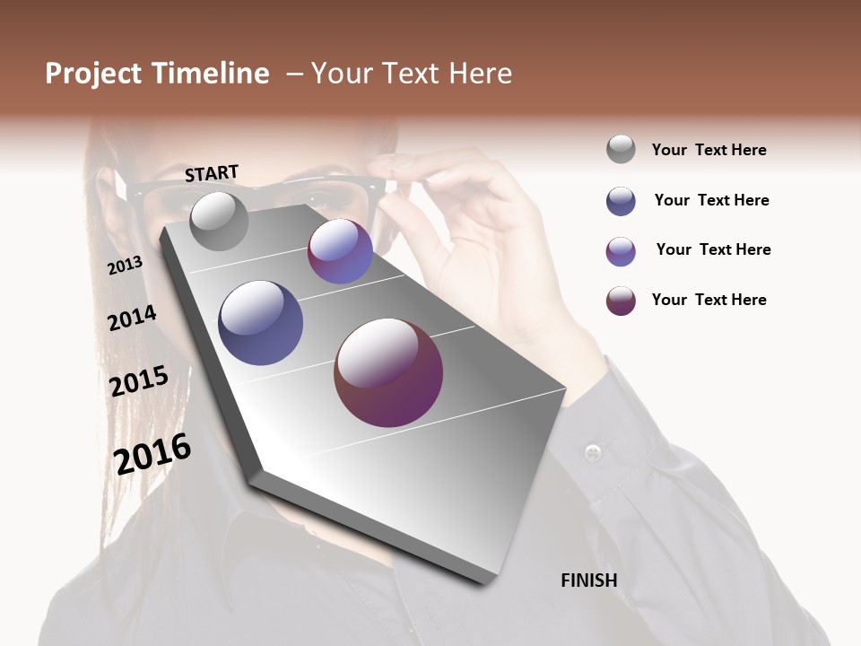 Girl Isolated  PowerPoint Template