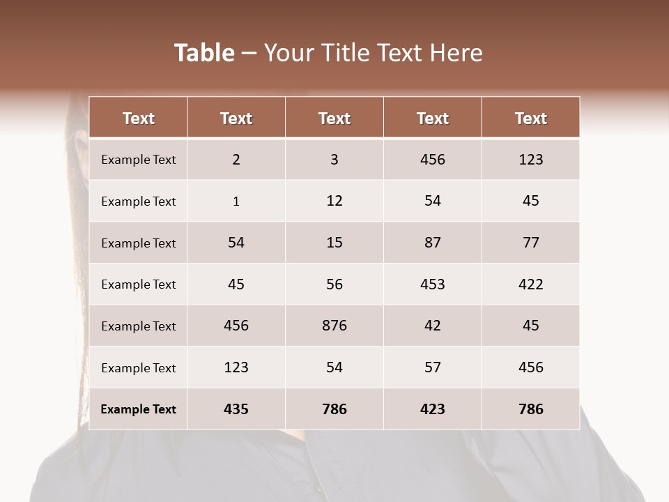 Girl Isolated  PowerPoint Template