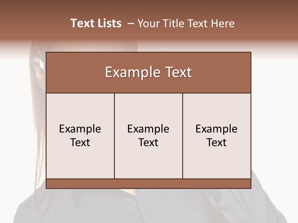 Girl Isolated  PowerPoint Template