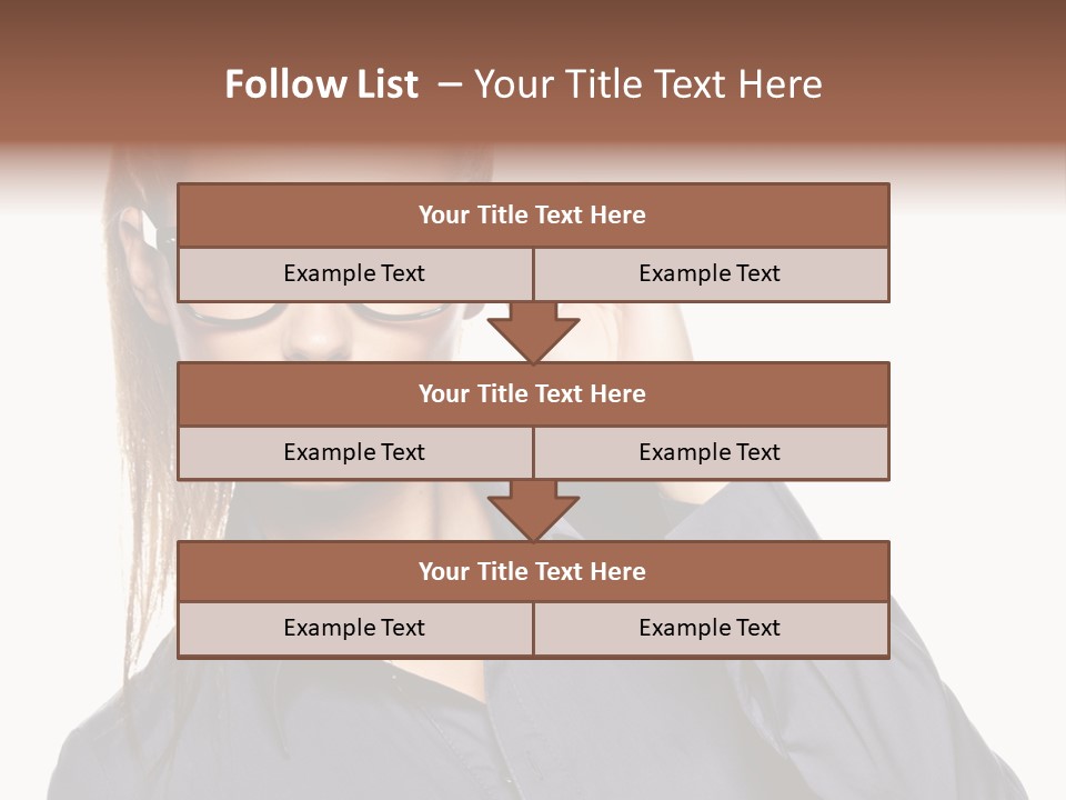 Girl Isolated  PowerPoint Template