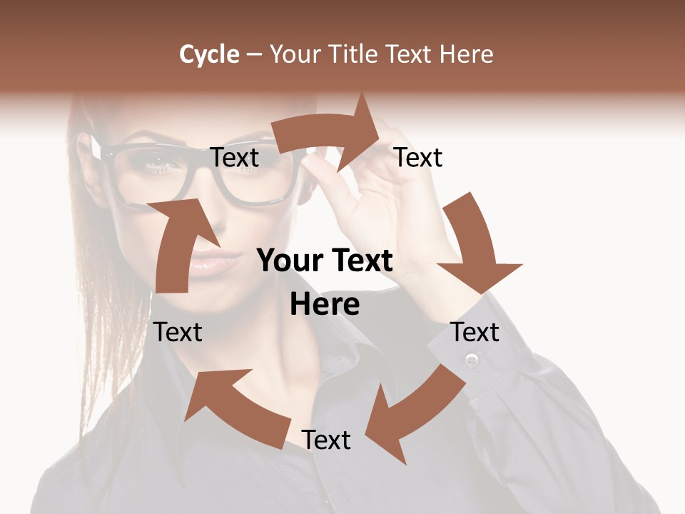 Girl Isolated  PowerPoint Template