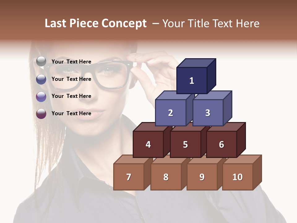 Girl Isolated  PowerPoint Template