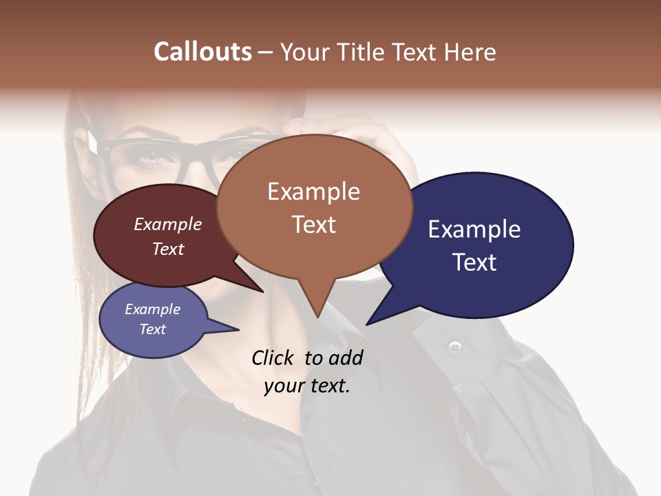 Girl Isolated  PowerPoint Template