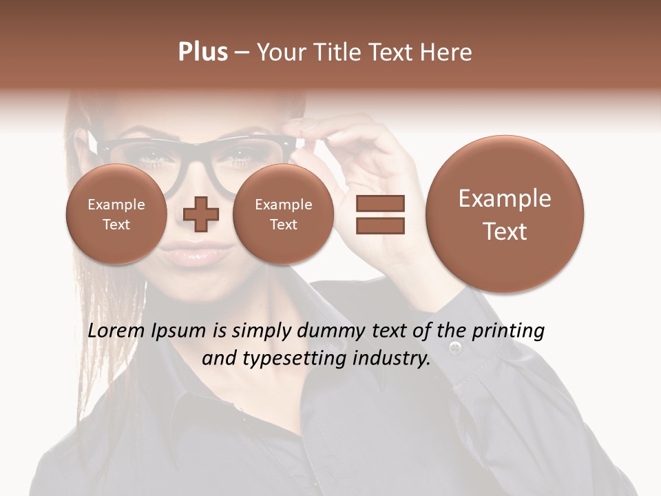 Girl Isolated  PowerPoint Template