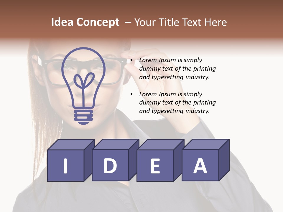 Girl Isolated  PowerPoint Template