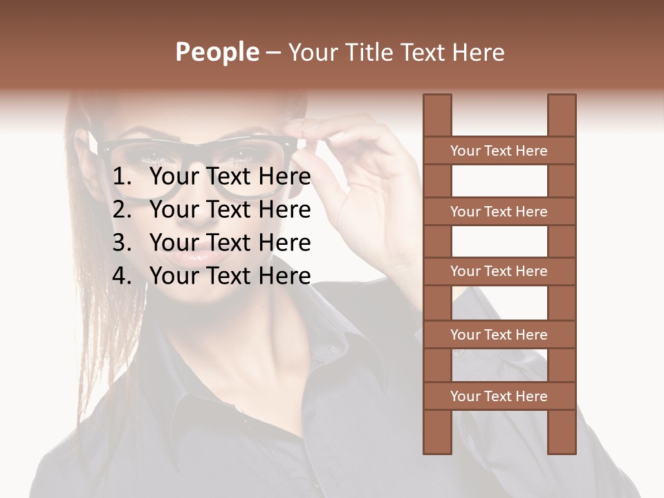 Girl Isolated  PowerPoint Template