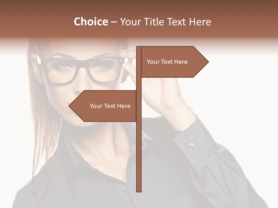 Girl Isolated  PowerPoint Template