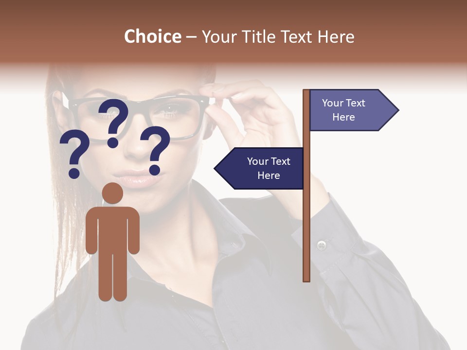 Girl Isolated  PowerPoint Template