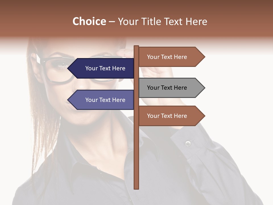 Girl Isolated  PowerPoint Template