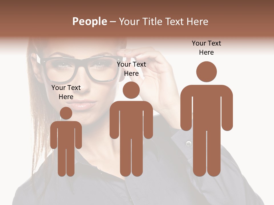 Girl Isolated  PowerPoint Template