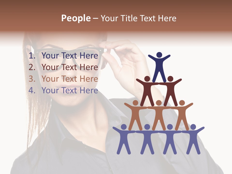 Girl Isolated  PowerPoint Template