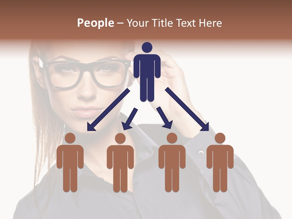 Girl Isolated  PowerPoint Template