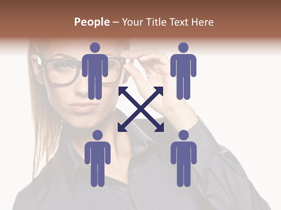 Girl Isolated  PowerPoint Template