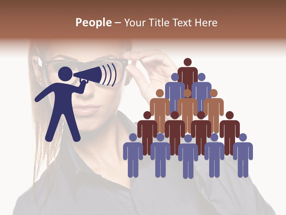 Girl Isolated  PowerPoint Template