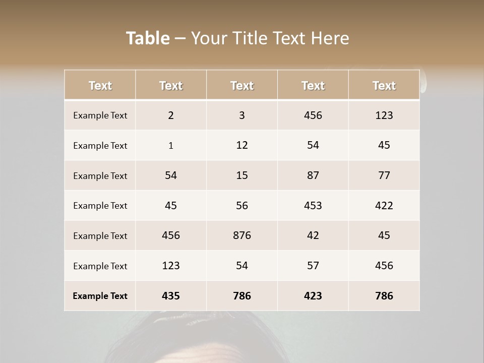 A Rooster Standing On Top Of A Woman's Head PowerPoint Template