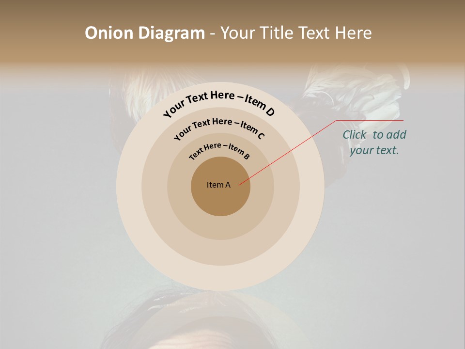 A Rooster Standing On Top Of A Woman's Head PowerPoint Template