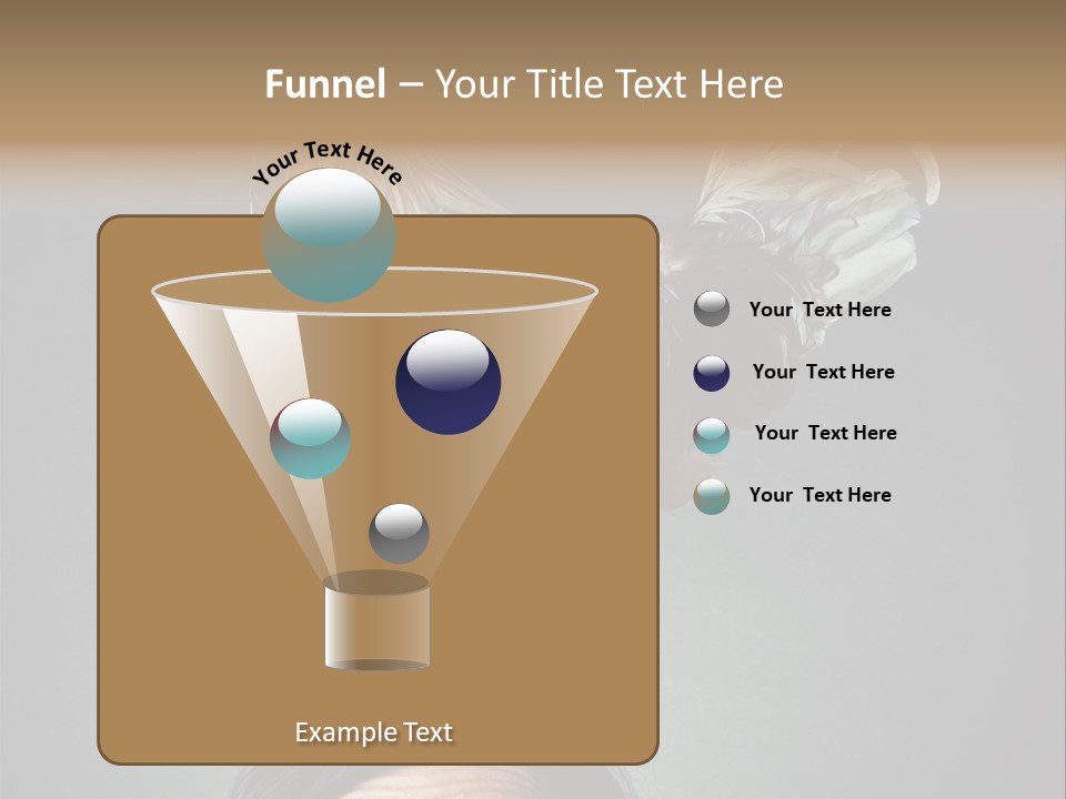 A Rooster Standing On Top Of A Woman's Head PowerPoint Template