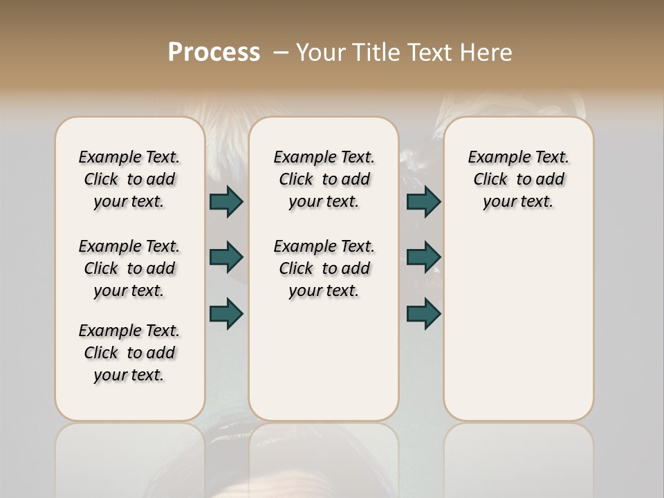 A Rooster Standing On Top Of A Woman's Head PowerPoint Template