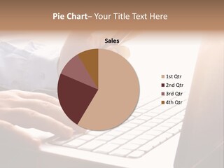 Hand Office Computer PowerPoint Template