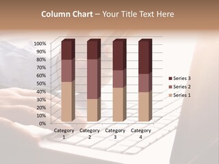 Hand Office Computer PowerPoint Template