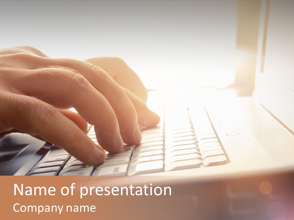 Studying Network Laptop PowerPoint Template