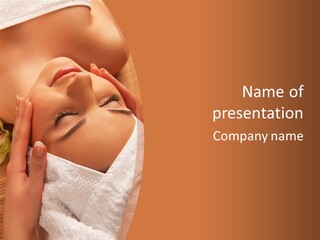 Women Hand Massage PowerPoint Template