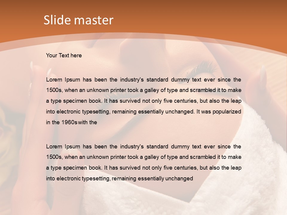 Women Hand Massage PowerPoint Template