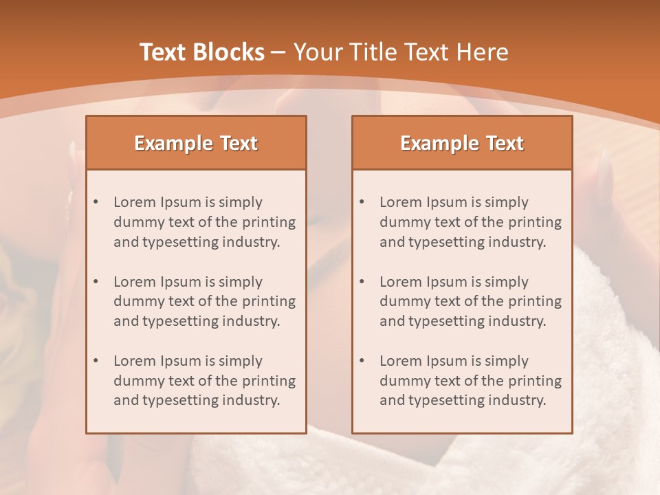 Women Hand Massage PowerPoint Template