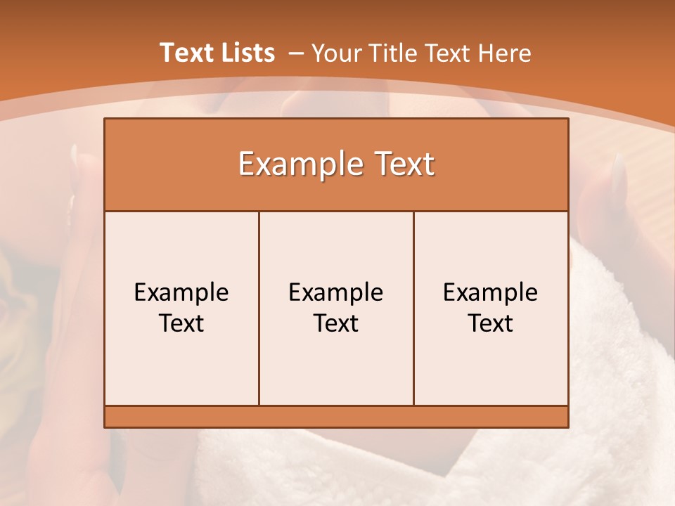 Women Hand Massage PowerPoint Template