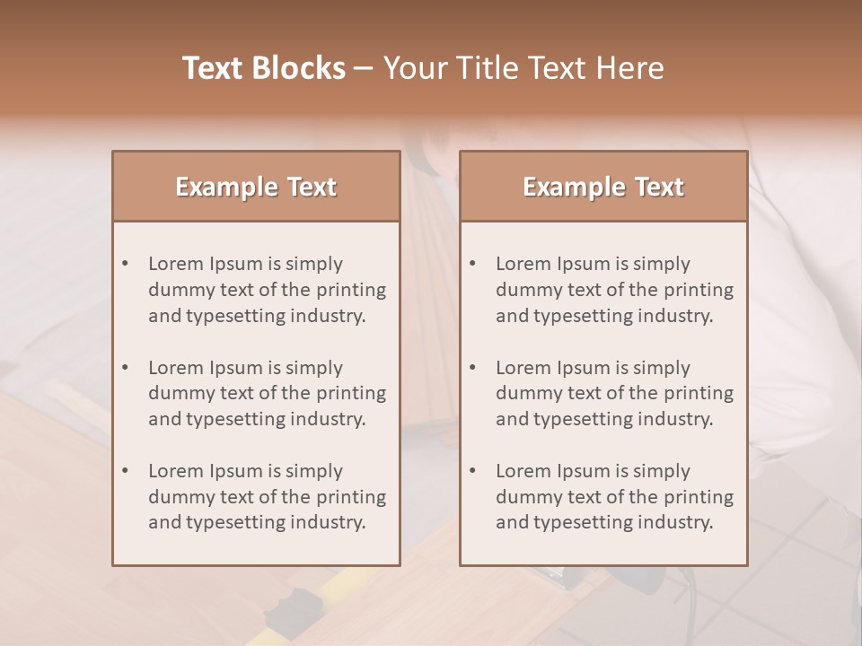 Artisan Cutting Saw PowerPoint Template