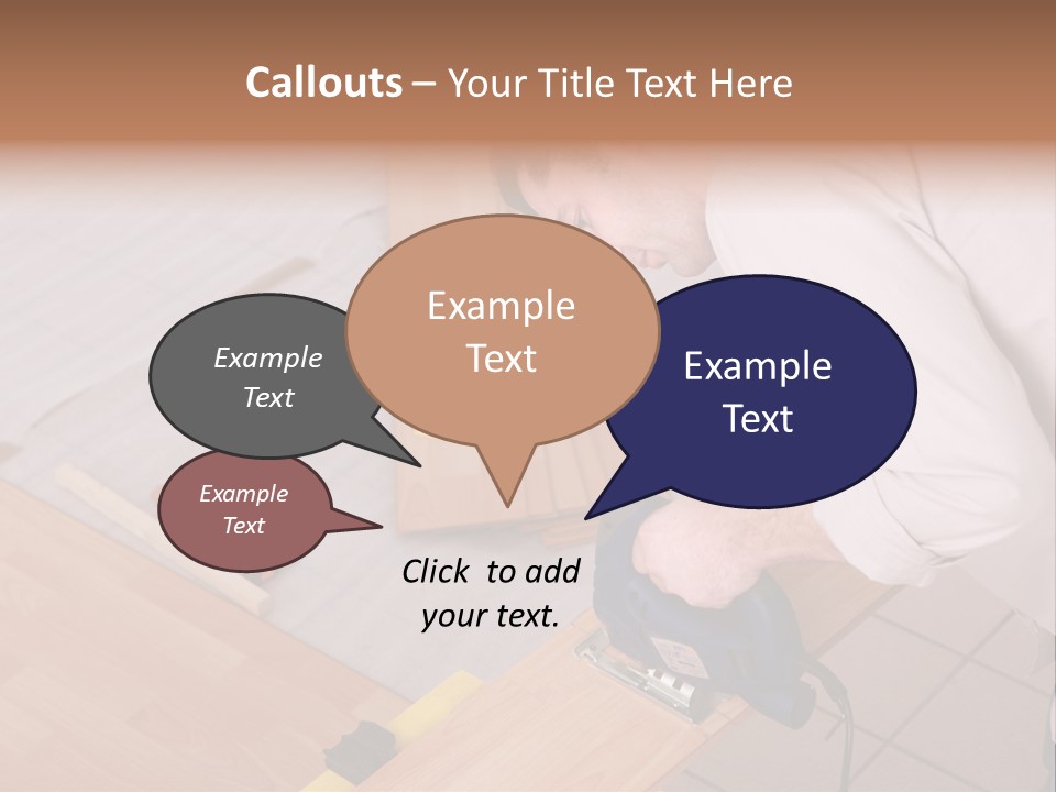 Artisan Cutting Saw PowerPoint Template